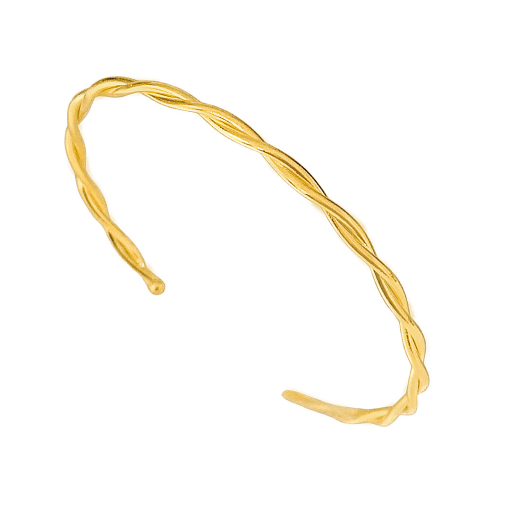 Pulseira Bracelete Trabalhado Banhado a Ouro 18k